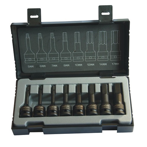 Taparia Hex Bit Sockets Set 1/4 Inch Square Drive, SBSH8